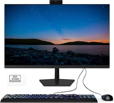 PC All-in-One da 27"Computer All-in-One Core i7 16 GB RAM 512GB SSD Computer Desktop All-in-One (fino a 3,20 GHz) Computer All-in-One FHD con mouse e tastiera WiFi Dual Band Bluetooth 4.2 Cablato Nero