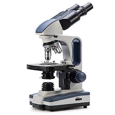 SWIFT SW350B Microscopio Composto Binoculare Professionale,40X-2500X, Testa Siedentopf, Oculari Grandangolari 10X e 25X, Tavolino Meccanico, Condensatore Abbe