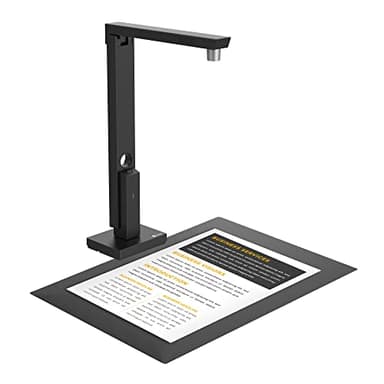 CZUR Lens 12 MP USB-Scanner Mobile per Documenti, Webcam + Scanner Pieghevole 2-in-1, Alta Risoluzione, Scansione Fino a A4, Multilingue OCR per Windows e macOS (Lens 1200)