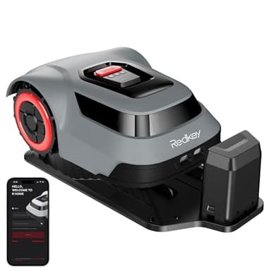 Redkey MGC500 Robot Tagliaerba, Rilevamento delle Rotture del Cavo, Angolo di Inclinazione Massimo di 24°, Piattaforma di Taglio Automatica Sollevabile, per Spazi Cortilizi Fino a 500m²