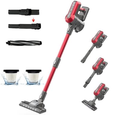 Akitas V10 30V 450W 60min Aspirapolvere Senza Fili – Verticale, Portatile, Leggero, Motore Digitale Brushless (BLDC), Batteria al Litio Ricaricabile, Ideale per Tappeti e Peli di Animali