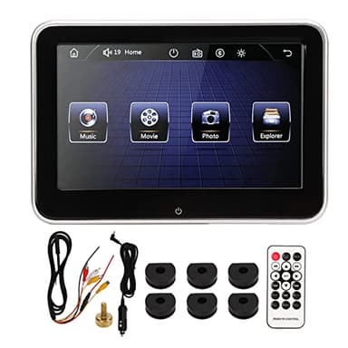 Lettore Poggiatesta, DC 12V Monitor Poggiatesta Auto 8in IPS Touch Screen Lettore MP5 di Intrattenimento per Sedili Posteriori Schermo Poggiatesta