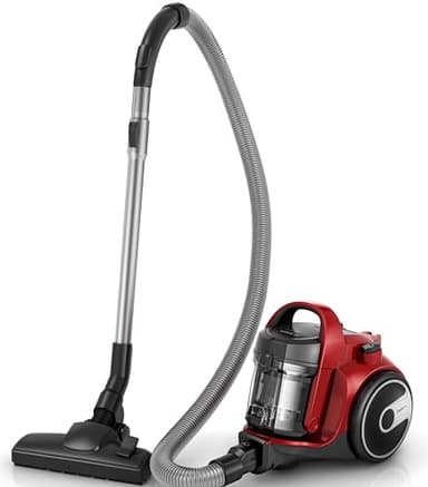 Bosch Serie 2, Aspirapolvere a Traino Senza Sacco, Compatto, Sistema di Filtraggio Igienico, Rosso, BGC05AAA2