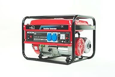 doitBau 3000 W BS3500 - Generatore di corrente a benzina con 3 KW di potenza massima e unità di emergenza 7 CV, 4 tempi AVR e protezione da sovraccarico con avviamento a fune