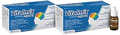 2 Confezioni di Integratore Alimentare Per La Memoria e Concentrazione Vitalmix mente 12 Flaconcini