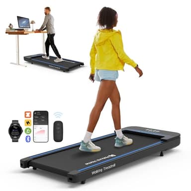 Mobvoi Home Tapis Roulant Elettrico da Passeggio 1-6 km/h per Casa e Ufficio Tapis Roulant Compatto Portatile Sotto Scrivania da 2,25 HP con Display a LED con Telecomando 120 kg Facile da Riporre