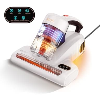 JIGOO Aspirapolvere per materassi J200, 500 W, 13 KPa, UV-C con tecnologia ad alto riscaldamento, anallergico (con cavo, 120 V)