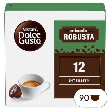 NESCAFÉ DOLCE GUSTO Miscela Robusta Caffè Espresso, 3 confezioni da 30 Capsule (90 Capsule Compatibili Nescafé Dolce Gusto)