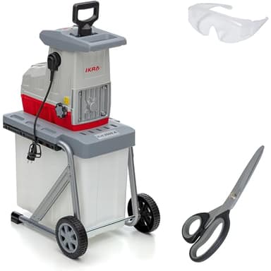 IKRA biotrituratore elettrica ILH 3000 A, silenziosa e robusta, 3000W, incl. forbici & occhiali protettivi