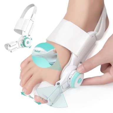 TENICORE Alluce Valgo Correttore Manopola Regolabile Tutore Alluce Valgo Divaricatore Alluce Valgo Alluce Rettilineo Correzione Alluce Valgo 1 Pezzo Dx E Sx Piedi