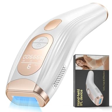 IPL Epilatore Luce Pulsata, 3 in 1 Ad Alta Efficienza Laser Epilatore Luce Pulsata con HR/SC/RA, 9 livelli di energia, 999,900 Lampi, 600 NM Epilatore a Luce Pulsata per Donna, Uomo, Viso