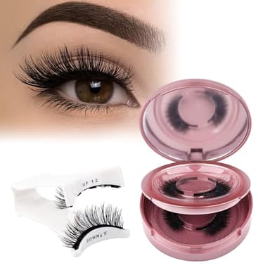 GEMERRY 2 Paia Ciglia Magnetiche, Magnetic Eyelashes, Ciglia Finte Magnetiche con Applicatore, Naturali Impermeabili Ciglia Finte per le Donne Impermeabili Cat Eyes DIY a casa D02