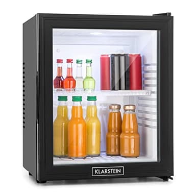 Klarstein Mini Frigo da Camera, Frigo Portatile da Camera, Frigorifero Piccolo da Ufficio, Mini Frigo Bar da Camera con LED, Ripiani Rimovibili, Mini Frigo Portatile Campeggio e Skin Care 12-18°C, 32L