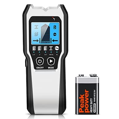 FOLAI Rilevatore,Sensore Elettronico 5 In 1, Scanner Da Parete,Rilevatore Di Tubi Metallici,Rilevatore Tubi Metallici con Display LCD per Rilevare Legno,Metallo,Cavi Nel Muro e Magnetico,Non Magnetico