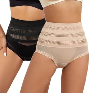SOLO ACTFIT Mutande Donna Mutande Pancera Contenitiva Intimo Vita Alta Perizomi Intimo Modellante Dimagrante Guaina Pancera Pancia Piatta Slip Shapewear Elastic Senza Cuciture Culotte Sheer Mesh