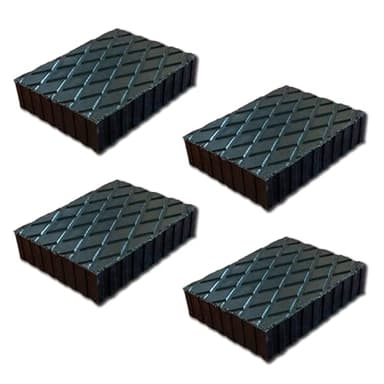4 Pezzi Tamponi Ponte Sollevatore 160X120X40mm, Tamponi in Gomma Rettangolari, Compatibile con Ravaglioli Corghi OMCN, Made In Italia
