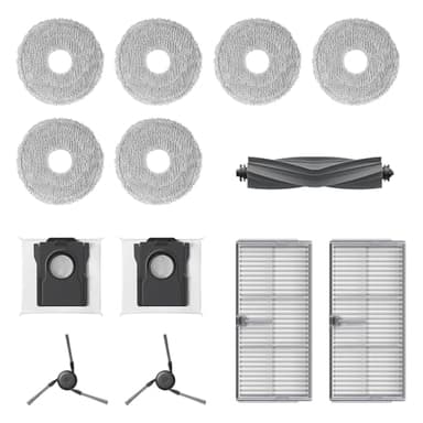Dreame Kit Accessori per robot L40 Ultra e X40 Ultra Complete Include 6x Panni mop (3 paia), 2x Filtri, 2x Sacchetti polvere, 2x Spazzole laterali, 1x Spazzola principale