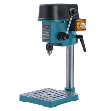 KATSU 100W Mini Trapano a Colonna Supporto per Banco da Lavoro con Interruttore Elettronico a Velocità Variabile e Mandrino da 6 mm per Legno, Metallo e Plastica