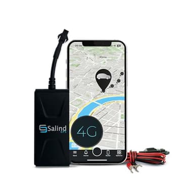 Salind 01 4G – GPS Tracker per Auto, Barche e Altri Veicoli con Allarmi Multipli, GPS Auto Localizzatore con App, tracciamento in tempo reale, Collegamento Diretto alla Batteria (9-75V)