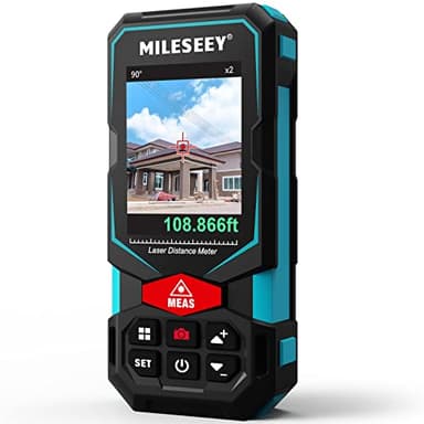 MiLESEEY Telemetro Laser S7, Fotocamera Integrata, Fino a 100 m, Tecnologia P2P, Batteria Ricaricabile AAA, IP65, Metro Laser Professionale Multifunzionale