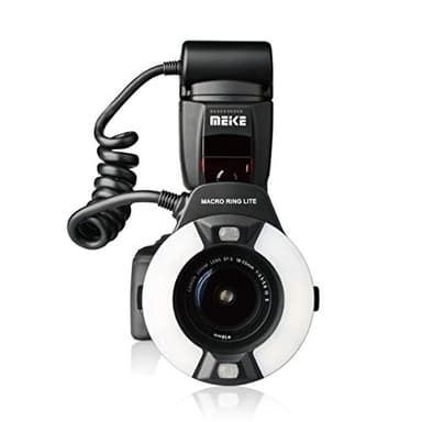 MEKE MK-14EXT-C E-TTL Anello flash macro LED con lampada LED AF Assist per EOS 4000D 70D 77D 80D Rebel T7i T6i T6s T6 T5i T5 T4i T3i SL2 e altre fotocamere DSLR EOS con supporto