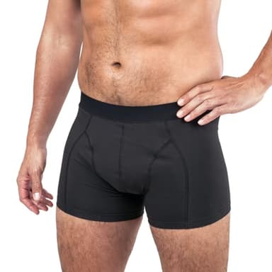 MoliCare MEN - Mutande Lavabili per Incontinenza, Boxer Protettivi per Perdite Leggere e Gocciolamenti, Taglia 6/7, Lavabili a 60° C, Senza Biocidi, Oeko-Tex, Asciugabili in Asciugatrice, Nero