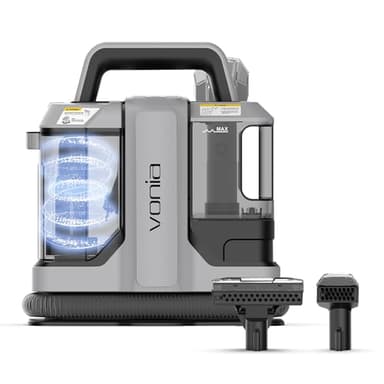 Vonia Detergente per tappeti - Detergente per macchie - Detergente per divani - Macchina per la pulizia - Detergente per tappezzeria - 450 W (Grigio)