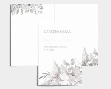 Libretto Cerimonia Nozze CON STAMPA AD ALTA QUALITÁ - Velvet - Libretto messa completamente PERSONALIZZABILE (ANCHE I COLORI) (20)