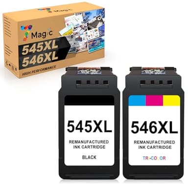 7Magic PG-545XL CL-546XL Cartucce d'inchiostro Sostituzione per Canon Cartucce 545 546 XL Multipack per Pixma TS3350 TS3450 TS3150 TR4550 MG3050 MG2950 MG2500 MG2550S MX495 MX490 (Nero e Colore)