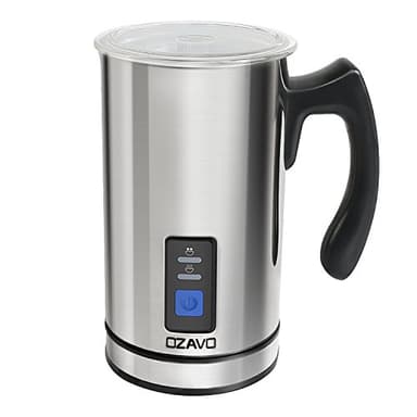 OZAVO Montalatte Elettrico Automatico in Acciaio Inossidabile - 300ML Cappuccinatore con Controllo Temperatura per Schiuma Latte Calda e Fredda