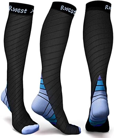 Rwest X Calze Compressione Graduata Donna e Uomo, Calze Elastiche a Compressione Graduata per Sport, Migliora Le Prestazioni per Sport, Corsa, Escursioni, Giri in Bici, Viaggi in Aere