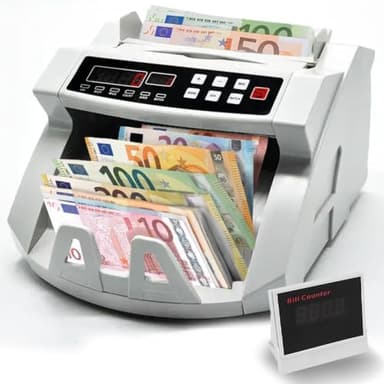 SQUADO - Conta Banconote Professionale Con Rilevatore Di Banconote False E Doppio Display Led
