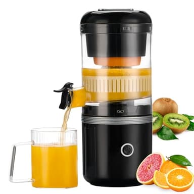 MAISON HUIS Spremiagrumi Elettrico Spremi Arance Spremi Limoni Estrattore di Succo Portatile con Ricarica USB per Arance Limoni Pompelmi Agrumi, nero