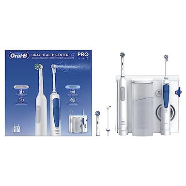 Oral-B Idropulsore con 1 Beccuccio Oxyjet, 1 Beccuccio Con Getto D’acqua, 1 Spazzolino Elettrico PRO1, 2 Testine Di Ricambio. 1 Idropulsore