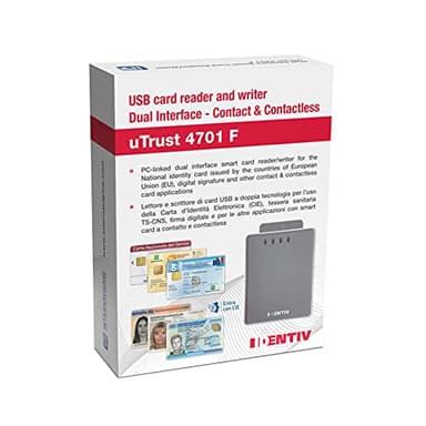 Internavigare uTrust 4701 F - Lettore di smart card e contactless per la tessera sanitaria TS/CNS, firma digitale e Carta d'identità Elettronica CIE (tutte le versioni)