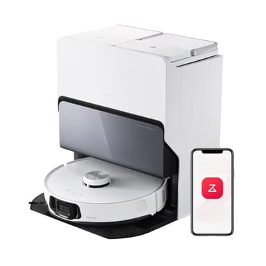 roborock S8 MaxV Ultra Robot Aspirapolvere e Lavapavimenti, RockDock Ultra 8-in-1 Stazione Autopulente, Distributore Auto di Detersivo, 10000Pa, Reactive AI 2.0, Lavaggio Mocio ad Acqua Calda
