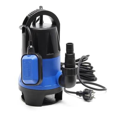 Wiltec Pompa sommersa acque nere 1100 w 15000 l/h Elettropompa a immersione per pozzo giardino
