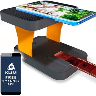 KLIM K2 Mobile Film Scanner 35 mm + Scanner positivo e negativo + Scanner diapositiva + Scanner per foto + Kit di sviluppo di pellicole a colori da 35 mm essenziale + il tuo servizio di