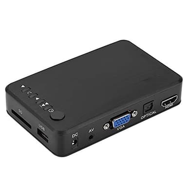 Mini Lettore Multimediale Full HD 1080P Media Player con Telecomando Digitale TV per USB Drive/External Hard Drive 2.5TB / Scheda SD(Black)