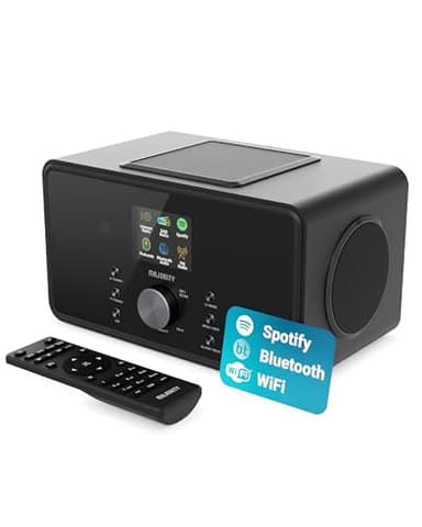 100W Radio DAB Casa | 2.1 Radio Bluetooth Casa con Subwoofer Integrato | Sintonizzatore DAB con Radio FM, Spotify Connect e Podcast | Radio con Telecomando e oltre 90 preselezioni | Majority Bard
