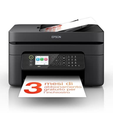 Epson Workforce WF-2950DWF Stampante Multifunzione A4 a getto d'inchiostro (Stampa Fronte Retro, Scansione, Copia, Fax) Display LCD 6.1cm, ADF, WiFi, Stampa da mobile e su Cloud, AirPrint
