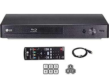 LG BP-250 - Lettore Blu-ray, 110-240 Volt, smart, con cavo HDMI Dynastar da 1,5 m