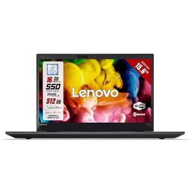 Lenovo ThinkPad, Pc Portatile Intel i5-6300U 2 Core 2.4Ghz, Ram 16Gb SSD 512Gb, Display 15.6" HD, Win 10, Notebook Pronto all'uso con Libre Office (Ricondizionato)