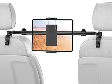 TRYONE Supporto Tablet Auto Centrale con Asta Telescopica [Max 81cm]: Porta Tablet Sedile Posteriore d'Auto per Bambini Compatibile con 4,7-12,9" iPad Pro Air Mini, Switch, Galaxy, Cellulare, ecc