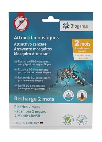 Biogents BG-Sweetscent attrattore zanzare I attira la zanzara Tigre Asiatica e la zanzara Dengue nella Trappola BG-mosquitaire I Compatibile con Altre trappole zanzare I sterminazanzare