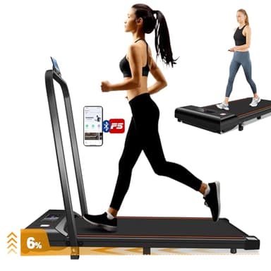 Tapis Roulant Elettrico con Inclinazione, Tapis Roulant Pieghevole con Pendenza,Salvaspazio, 3,0 CV, Audio Bluetooth, App e Telecomando, Display a LED,VelocitÃ Regolabile1-6km/h