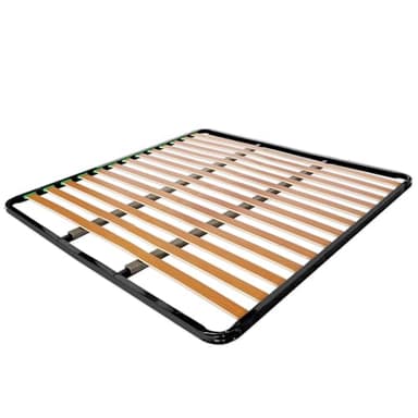 DOLCI SOGNI Rete Matrimoniale 160x190 Senza Piedi Rinforzata con Doppia Barra in Ferro, Rete Ortopedica Doghe Letto Matrimoniale, Rete Matrimoniale 160x190 per Letto a incasso 100% Made in Italy