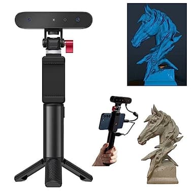 Creality CR Scan Ferret 3D Scanner per stampa 3D, Anti-Shake Tracking, Precisione 0,1 mm, Scansione rapida a colori a 30 fps, Scanner portatile per la scansione di oggetti grandi e piccoli