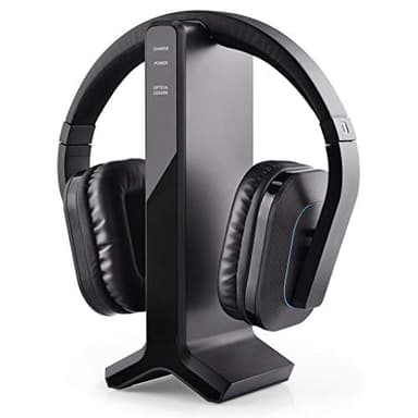 Avantree HT280 Cuffie Wireless per TV Senza fili con Trasmettitore RF 2.4G, Dock di ricarica, Sistema Ottico Digitale, Cuffia ad Alto Volume Ideale per Anziani, Portata 30 Metri, Plug&Play