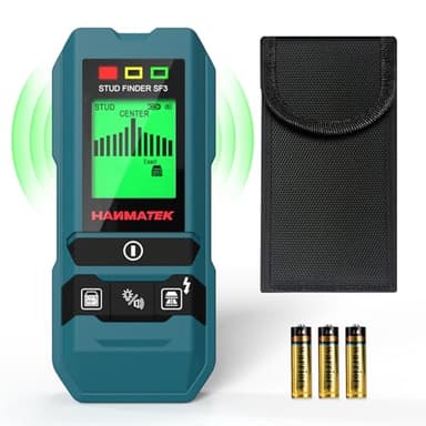 Rilevatore Tubi e Cavi Elettrici, HANMATEK Sensore Elettronico 6 In 1, Scanner da Parete, Rilevatore Tubi Metallici con Display LCD per Rilevare Legno, Cavi, Metalli Ferrosi/Metalli non Ferrosi